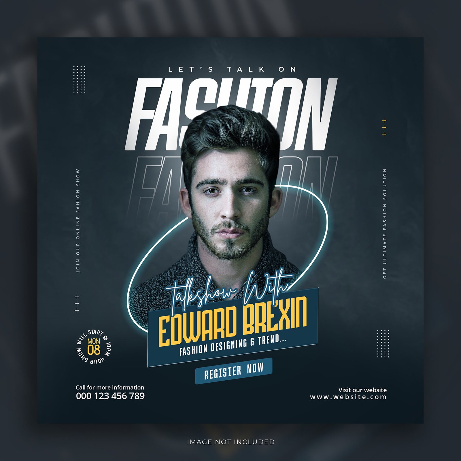 Dynamic fashion show social media instagram post template